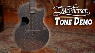 Video thumbnail for Incredible Carbon Fiber Guitar! McPherson Sable Honeycomb | Specs and Samples by The Acoustic Shoppe