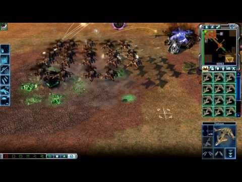 Command & Conquer 3: Kanes Wrath Skirmish GDI vs SCRIN Brutal AI Steamroller on Bridge to Nowhere