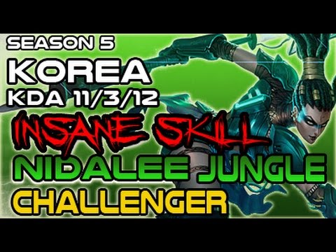 Nidalee Jungle - Ranked Korean CJ Entus Season S5/S6 ( SKT1 Faker KassadinMid Loss) 니달리 정글