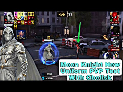 Moon Knight New Uniform PVP Test With Obelisk - Marvel Future Fight