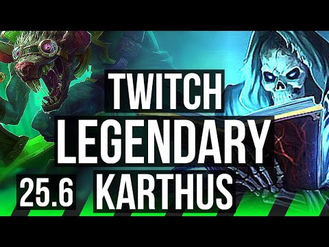 TWITCH vs KARTHUS (JGL) | 13/1/4, 1200+ games, Legendary | KR Diamond | 25.6