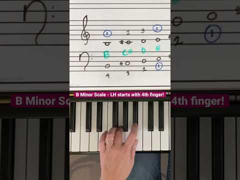 B Natural Minor Piano Scale Tutorial