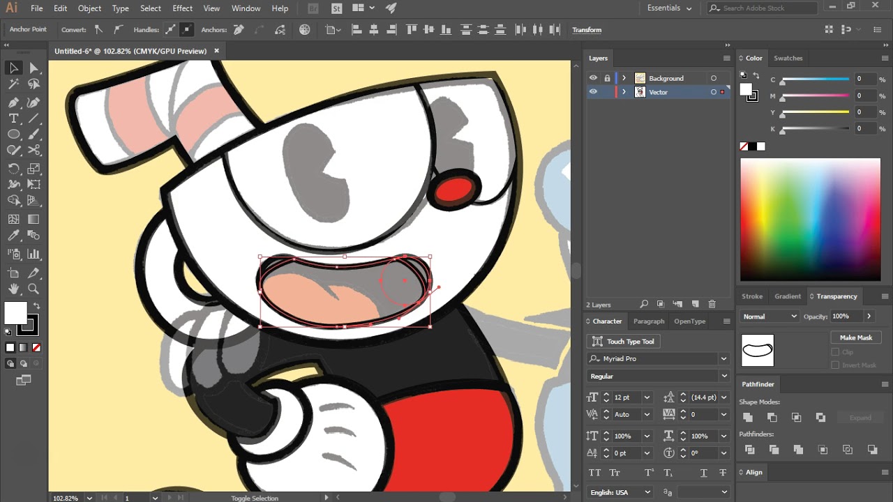 Vector Tracing Cartoon Characters