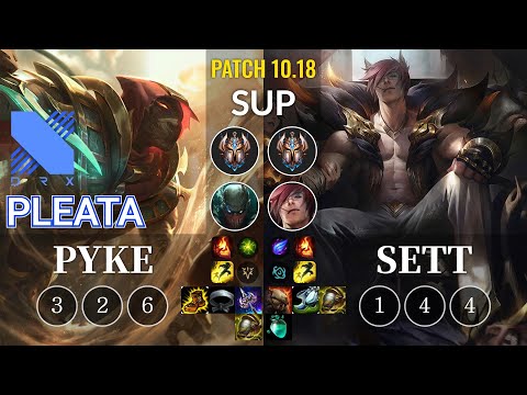 DRX Pleata Pyke vs Sett Sup - KR Patch 10.18
