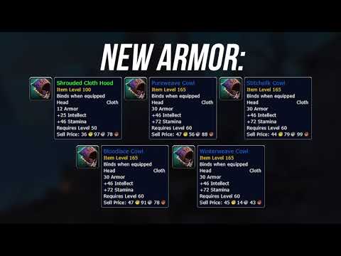 Tailoring in WoW:Shadowlands (Alpha)