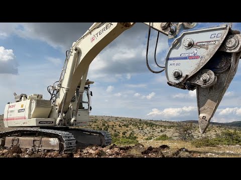 Terex RH30F Excavator Working With Xcentric Ripper XR80  - Sotiriadis Construction Works