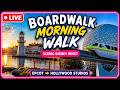 LIVE BoardWalk Morning Walk EPCOT Adventure Hollywood Studios Disney Calm Day 317