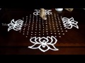 Simple lotus flowers kolam designs with 21-1 straight | chukkala muggulu with dots| rangoli design