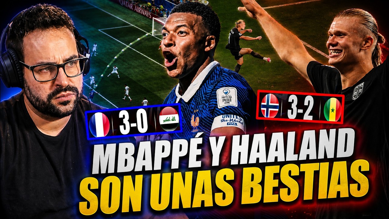 MBAPPÉ DOBLETE y HAALAND DOBLETE ¡DOS BESTIAS! FRANCIA y NORUEGA AVANZAN ¡VAYA MUNDIAL!