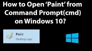 How to Open Paint from Command Prompt (cmd) on Windows 10?