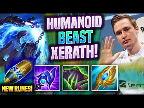 HUMANOID IS A BEAST WITH XERATH NEW RUNES! - FNC Humanoid Plays Xerath MID vs Viktor! |