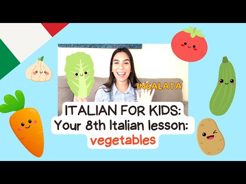 Your 8th Italian lesson 🇮🇹 Italian for kids: vegetables