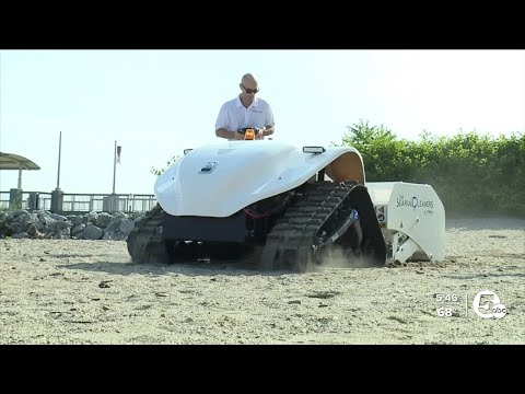 Remote controlled robot helps keep Euclid area beach clean