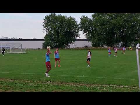 31.07.2025, mecz kontrolny BKS Start Brzeziny - Bzura Ozorków, 1. połowa (obszerny fragment)