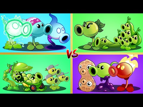 PvZ 2 Gameplay - Random Pea Combo Challenge - Which Team Plant Will Win  - Plant vs Plant