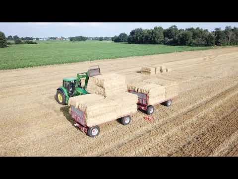 Gersten Ernte & Stroh bergen & Aussaat der Zwischenfrucht