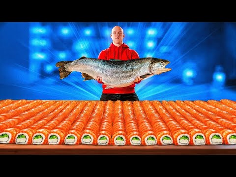 How many sushi rolls will you get from 1 salmon by VANZAI