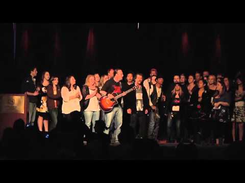 Alex P. leads X-Factor Audition Singers in "Lean On Me", June 1, 2011, Sheraton Hotel, Burlington VT