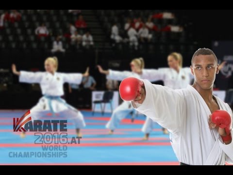 Kata Team Germany female in Linz 2016 (1st round Kata Kanku Sho)