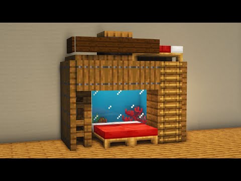 Minecraft AQUARIUM Bed: Building Tutorial! 🐠