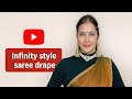 Festival Tissue Silk Saree Draping Infinity Style Saree Drape For Women Girl To Look Tall And Slim