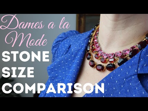Dames a la Mode Products - Stone Size Comparisons!