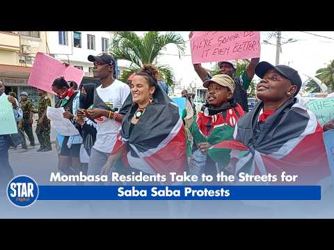 Protesters march through Mombasa streets as Kenya marks Saba Saba