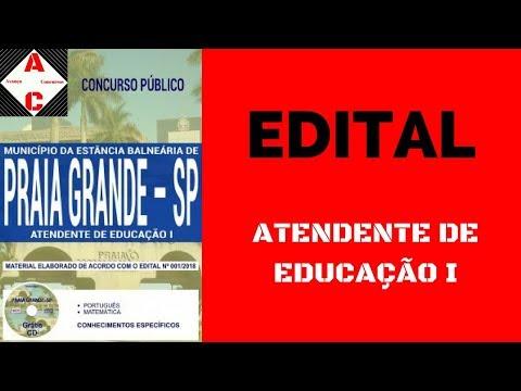 Edital Concurso Praia Grande-SP 2018 - Atendente de Educação I