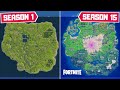Evolution Of The Entire Fortnite Map Chapter 1 Season 1 Chapter 2 Season 5