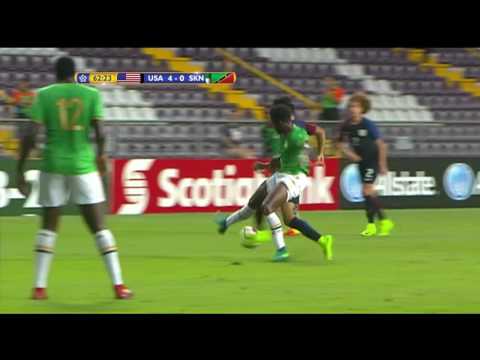 YELLOW CARD St. Kitts & Nevis, Raheem SOMERSALL No. 13 | @ussoccer #StKittsNevis #CU20CRC