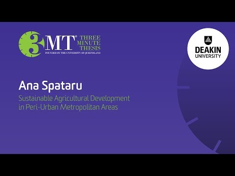 2018 Deakin University - Three Minute Thesis (3MT) - Ana Spataru