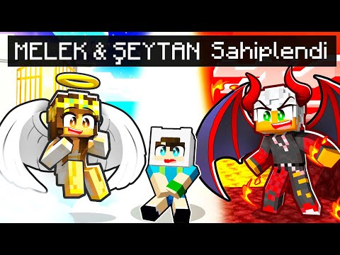 MELEK VE ŞEYTAN AİLESİ BENİ SAHİPLENDİ ⚠️ Minecraft