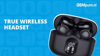 SBG Headset ANC/ENC Bluetooth TWS Earbuds met Display Zwart Headsets