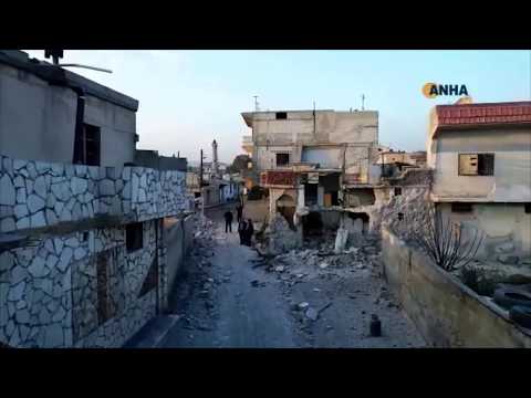 Die Stadt Jindires zerstört von der NATO-Türkei; Syrien, März 2018