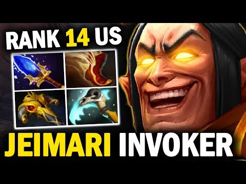 RANK 14 US SERVER JEIMARI INVOKER VS LINA MID | EZ 13MINS AGHNIM'S SCEPTER - DOTA 2 INVOKER