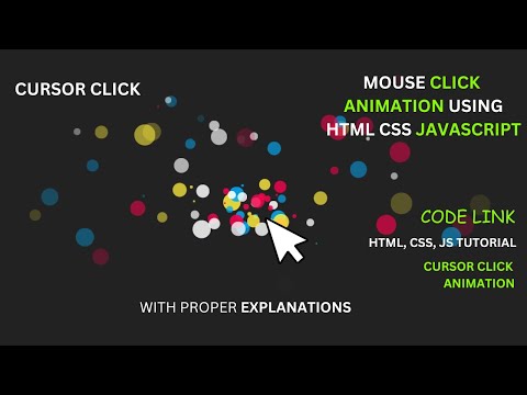 Easy Mouse Click Animation Using Html Css Javascript Web Development Css Animation