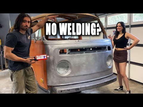 VW Baywindow Full Nose Replacement Pt:1 | VW Bus Restoration Episode 45