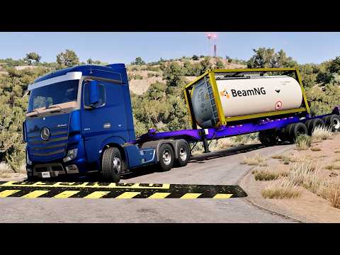Cars and Trucks vs Speed Bumps #191 | BeamNG Drive |🤜 Truck &Too