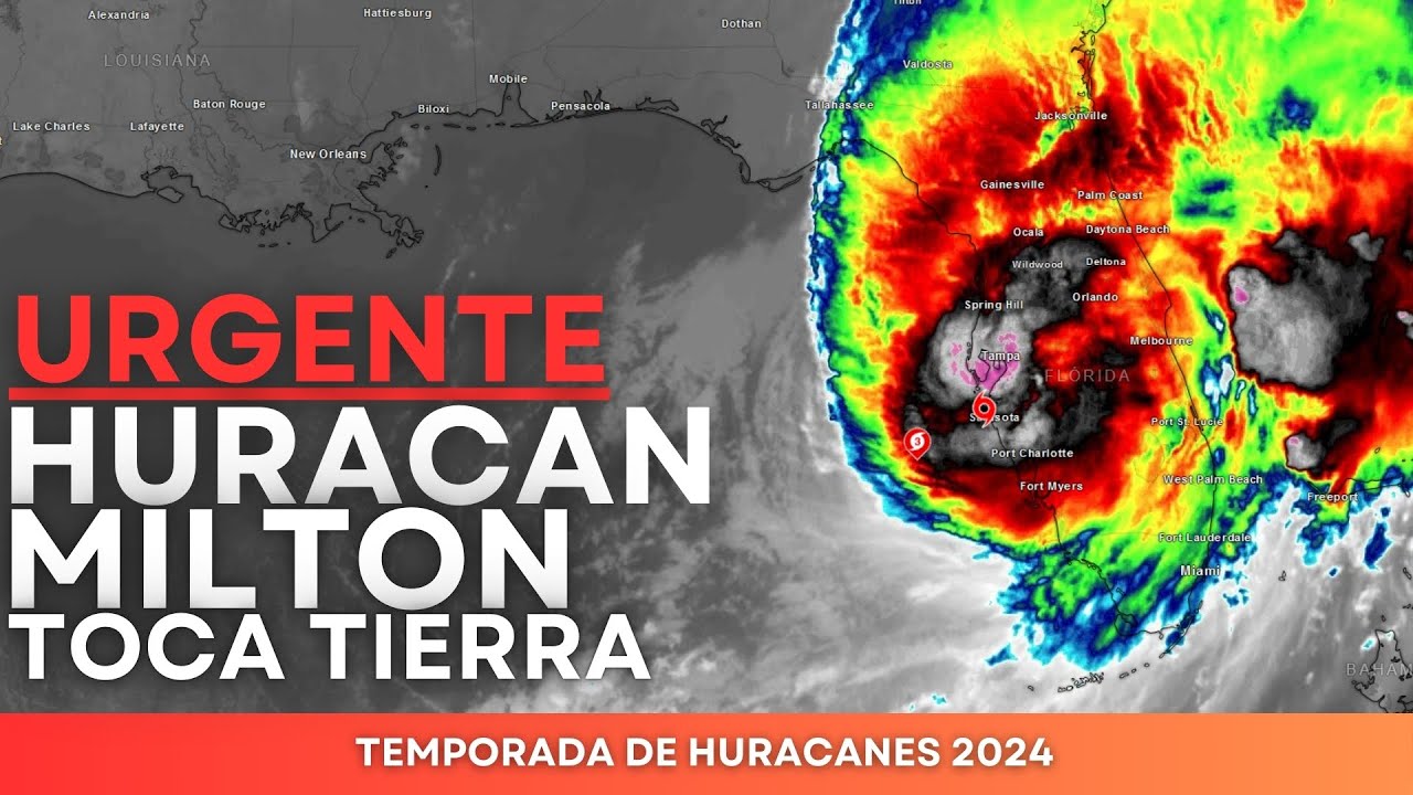 🔴URGENTE🔴HURACAN MILTON TOCA TIERRA EN LA FLORIDA CON EFECTOS DEVASTADORES Y PELIGRO PARA LA VIDA