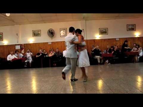  Maria Ines Bogado  and  Sebastian Jimenez  are  dancing  to  the  tango  "  Te Aconsejo Que Me Olvides  "