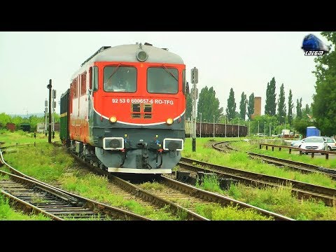 Fluieroasa 60-0657-6 Whistle Loko & Marfar Vitezoman TFG Speedy Freight Train in Oradea Est Triaj