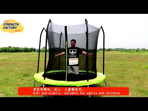 8FT Green big trampoline outdoor with safety net