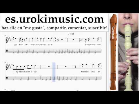 Como Tocar Flauta dulce G. Pharrell Williams - Happy Parte#2 Clases Notas Musicales Tutorial