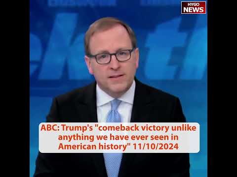 A CLEAN SWEEP: Republicans scored biggest WH win in 36 years; comeback unlike anything ever seen