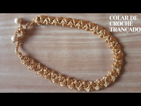 BRAIDED CROCHET NECKLACE WITH CHARMING WIRE