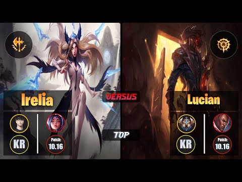 Roach IRELIA (Top) [Conqueror] VS LUCIAN - Challenger KR Patch 10.16