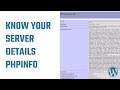 Run PHPinfo To Find Server Information PHP Version Etc WordPress