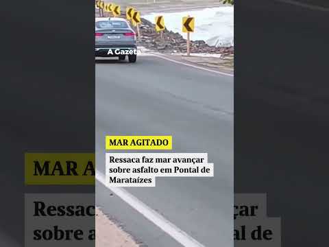 Ressaca invade Rodovia do Sol no ES