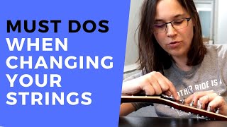 How to Change Electric Guitar Strings + MUST DO Cleaning Care