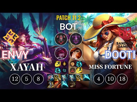 EM Envy Xayah vs SB DooTi Miss Fortune Bot - KR Patch 11.2
